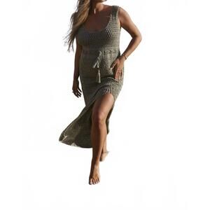 NEW KADIMAH arielle crochet dress in sage